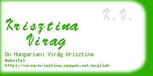krisztina virag business card